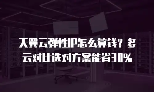 天翼云弹性IP怎么算钱？多云对比选对方案能省30%