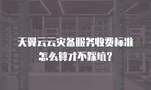 天翼云云灾备服务收费标准怎么算才不踩坑？