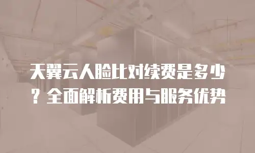 天翼云人脸比对续费是多少？全面解析费用与服务优势