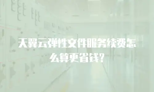 天翼云弹性文件服务续费怎么算更省钱？
