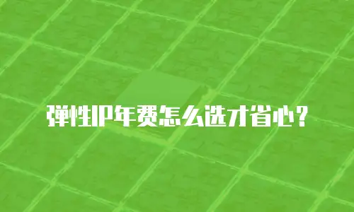 弹性IP年费怎么选才省心？