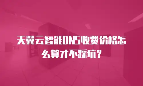 天翼云智能DNS收费价格怎么算才不踩坑？