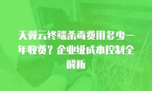 天翼云终端杀毒费用多少一年收费？企业级成本控制全解析