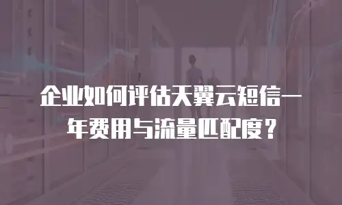 企业如何评估天翼云短信一年费用与流量匹配度？