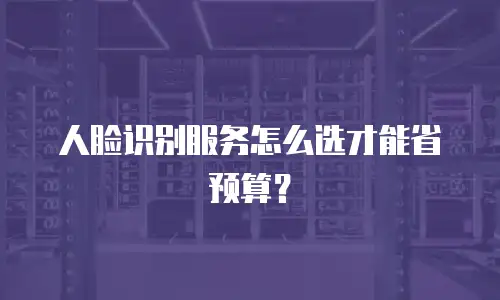 人脸识别服务怎么选才能省预算？