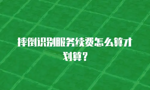 摔倒识别服务续费怎么算才划算？