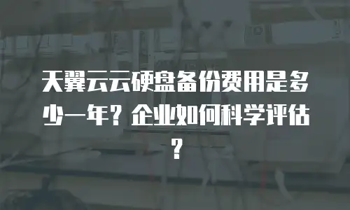 天翼云云硬盘备份费用是多少一年？企业如何科学评估？
