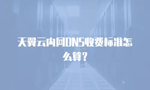 天翼云内网DNS收费标准怎么算？