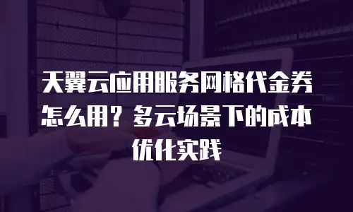 天翼云应用服务网格代金券怎么用？多云场景下的成本优化实践