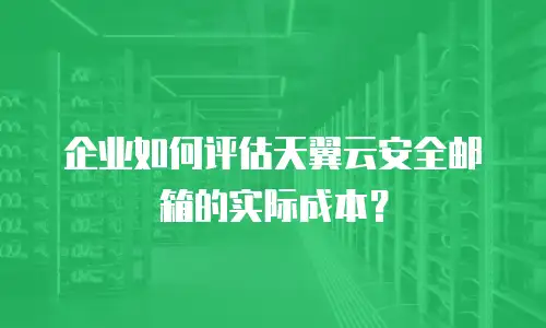 企业如何评估天翼云安全邮箱的实际成本？