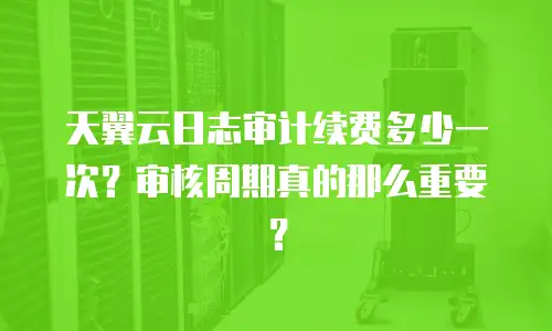 天翼云日志审计续费多少一次？审核周期真的那么重要？