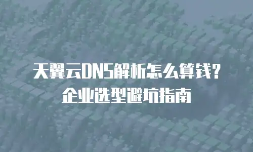 天翼云DNS解析怎么算钱？企业选型避坑指南