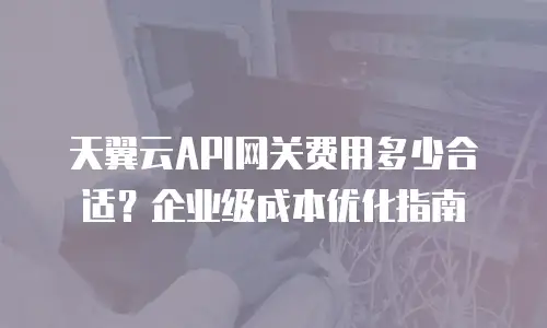 天翼云API网关费用多少合适？企业级成本优化指南