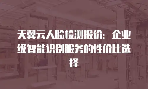 天翼云人脸检测报价：企业级智能识别服务的性价比选择