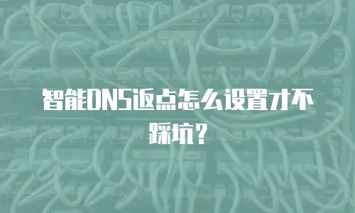智能DNS返点怎么设置才不踩坑？