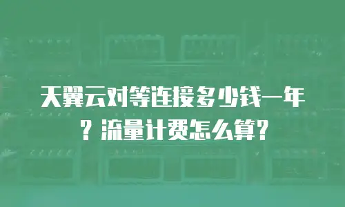 天翼云对等连接多少钱一年？流量计费怎么算？