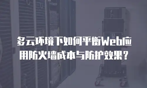 多云环境下如何平衡Web应用防火墙成本与防护效果？