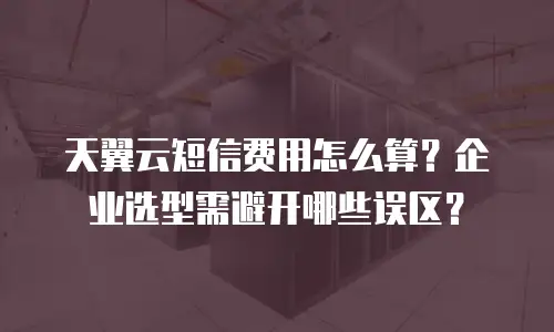 天翼云短信费用怎么算？企业选型需避开哪些误区？