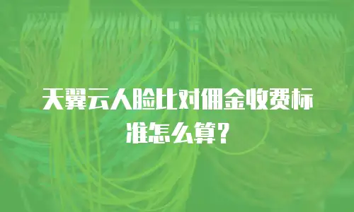 天翼云人脸比对佣金收费标准怎么算？