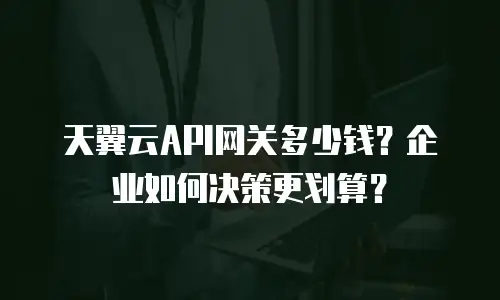 天翼云API网关多少钱？企业如何决策更划算？