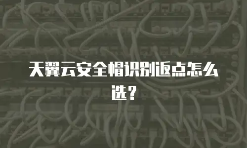 天翼云安全帽识别返点怎么选？