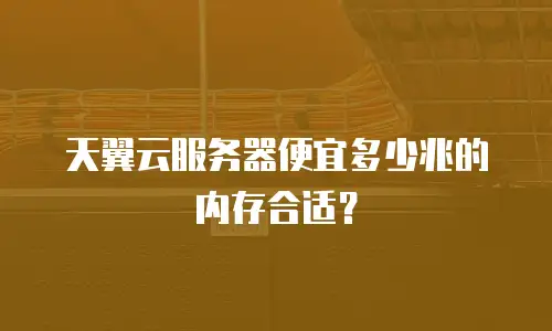 天翼云服务器便宜多少兆的内存合适？
