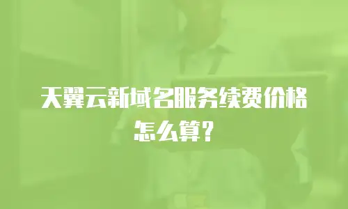 天翼云新域名服务续费价格怎么算？