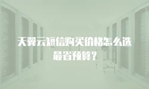 天翼云短信购买价格怎么选最省预算？