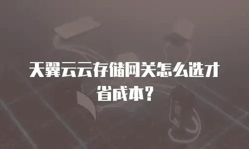 天翼云云存储网关怎么选才省成本？