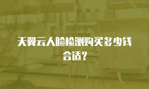 天翼云人脸检测购买多少钱合适？
