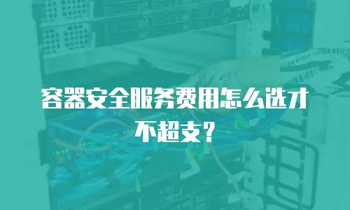 容器安全服务费用怎么选才不超支？