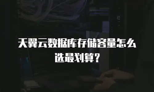 天翼云数据库存储容量怎么选最划算？