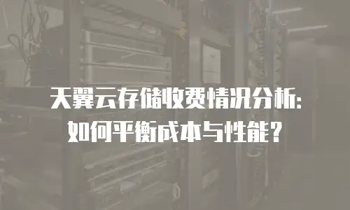 天翼云存储收费情况分析：如何平衡成本与性能？