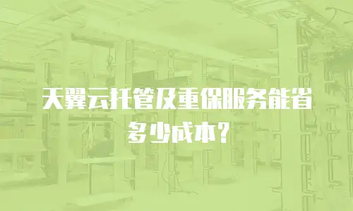 天翼云托管及重保服务能省多少成本？