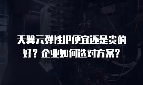 天翼云弹性IP便宜还是贵的好？企业如何选对方案？