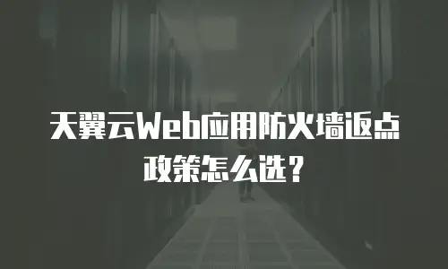 天翼云Web应用防火墙返点政策怎么选？