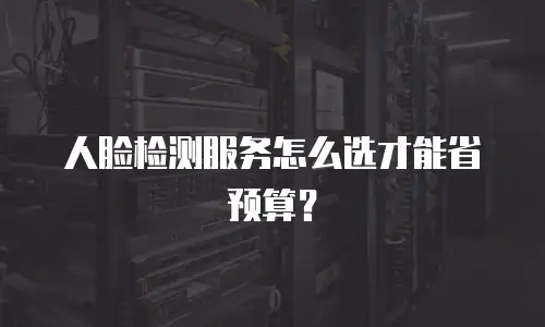人脸检测服务怎么选才能省预算？