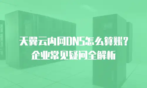 天翼云内网DNS怎么算账？企业常见疑问全解析