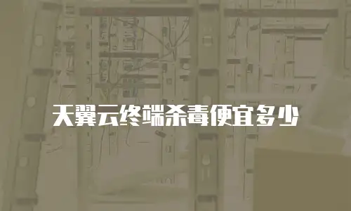 天翼云终端杀毒便宜多少