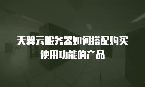 天翼云服务器如何搭配购买使用功能的产品