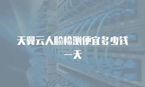 天翼云人脸检测便宜多少钱一天