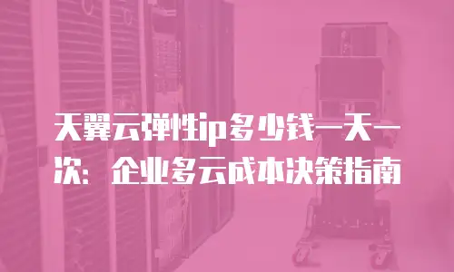 天翼云弹性ip多少钱一天一次：企业多云成本决策指南