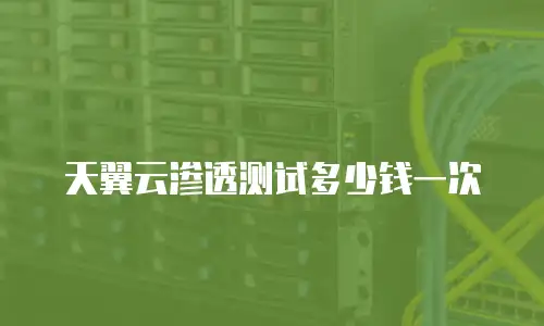 天翼云渗透测试多少钱一次