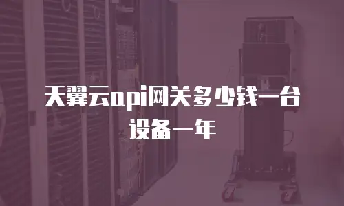 天翼云api网关多少钱一台设备一年