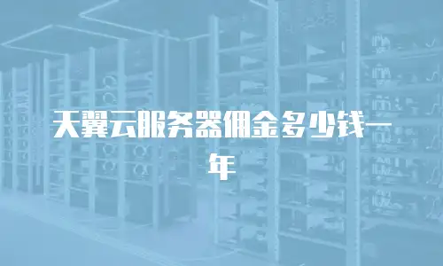天翼云服务器佣金多少钱一年