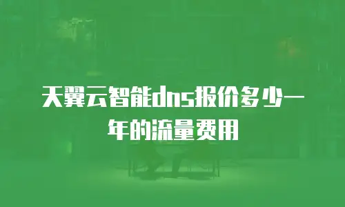 天翼云智能dns报价多少一年的流量费用