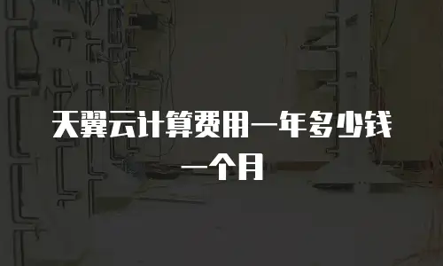 天翼云计算费用一年多少钱一个月