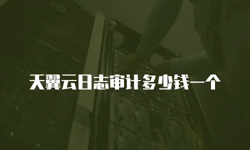 天翼云日志审计多少钱一个