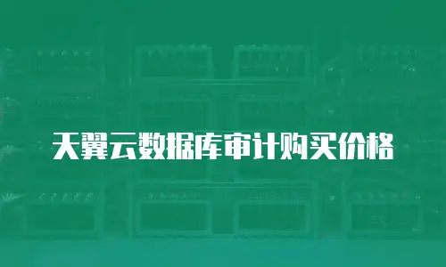 天翼云数据库审计购买价格