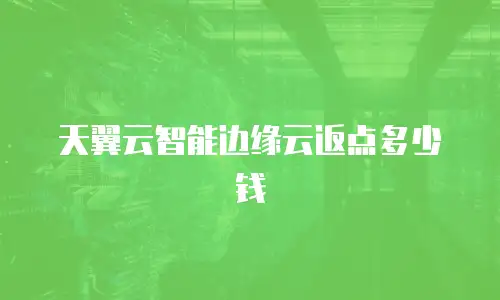 天翼云智能边缘云返点多少钱